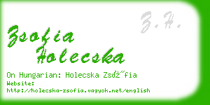 zsofia holecska business card